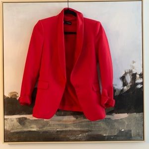 Red Zara Tuxedo blazer. Size small.